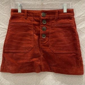 Zara corduroy mini skirt